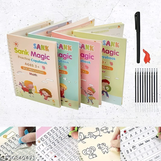 SANK MAGIC PRACTICE BOOK (4 BOOKS, 10 REFILLS,1 PEN, 1 GRIP)