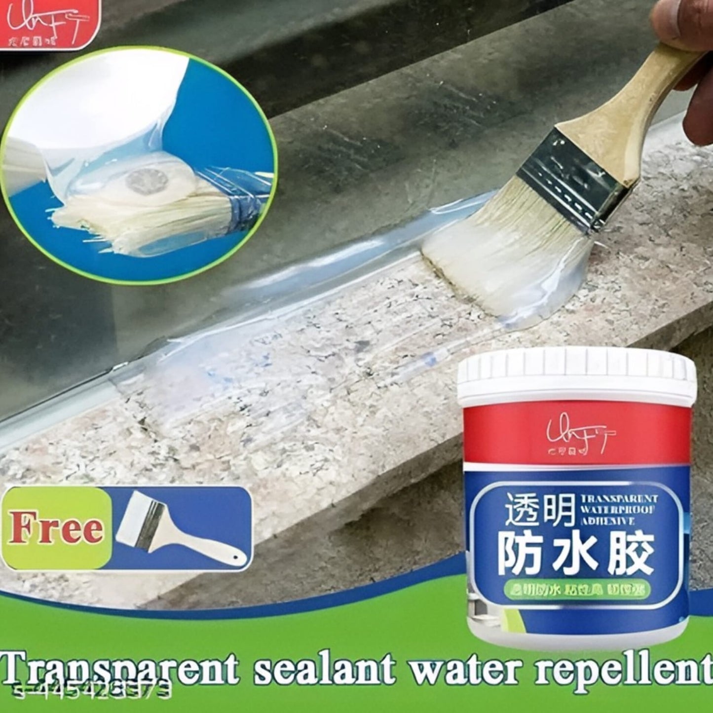 CRACK SEAL GLUE (PACK OF 2) + BRUSH FREE
