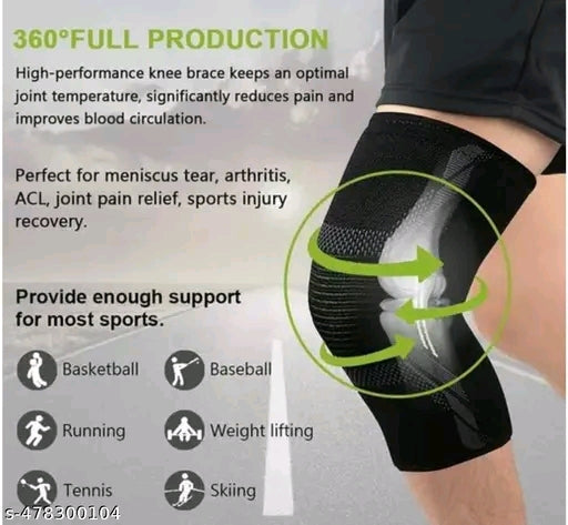 Pomic fit Pack of 2 Piece Premium Knee Cap For Pain Relief Guard Brance Band Gym Knee Support Sleeve 100 % Nylon Knee Support
Product